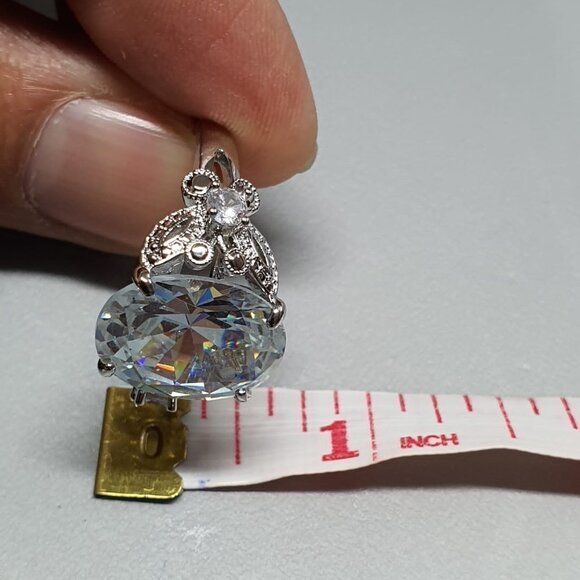 😍Oval Zircon Diamond Vintage Silver Beautiful Ring for Women, L239 - Picture 7 of 8